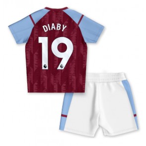 Aston Villa Moussa Diaby #19 Hemmaställ Barn 2023-24 Kortärmad (+ Korta byxor)